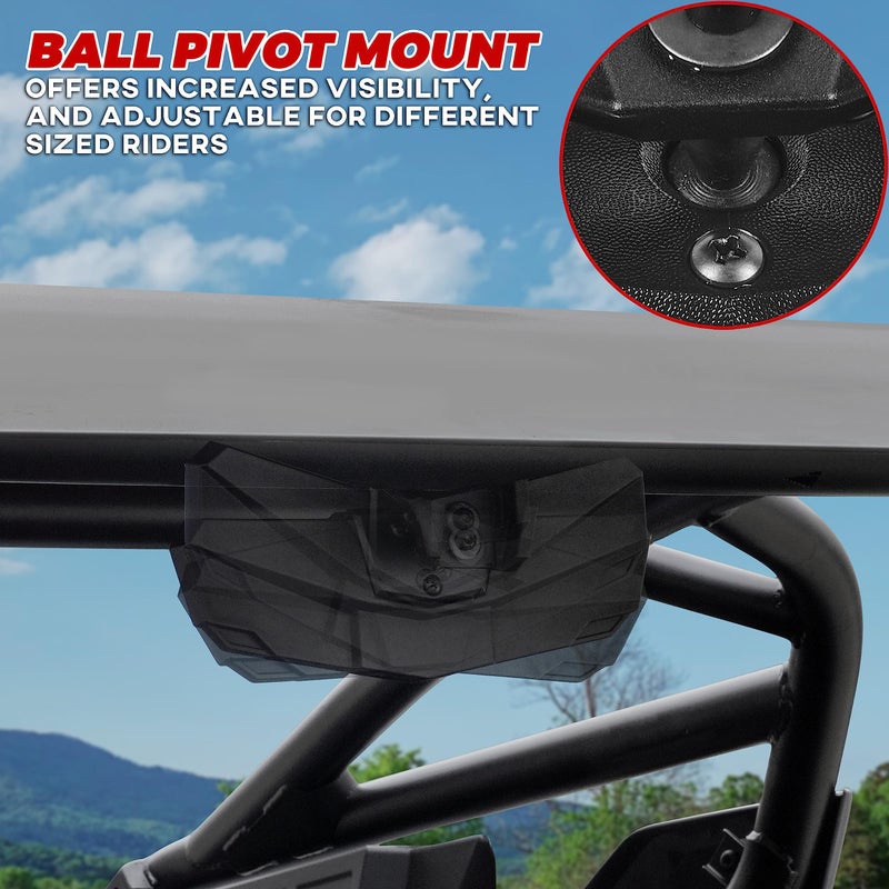 SAUTVS Center Rear View Mirror for Polaris RZR PRO XP/R/S/Turbo R 2020-2025, RZR XP 1000 2024-2025 (#2883763) Premium Interior Center Convex Rearview Mirror - Image 3